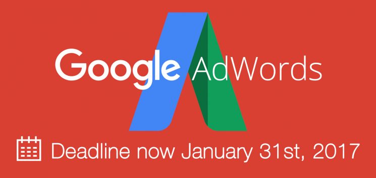 Text Ads Deadline Jan 31 2017