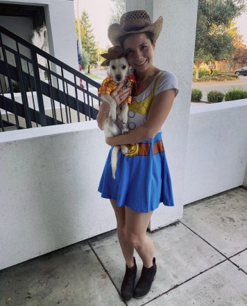 Coral dressed up for Halloween