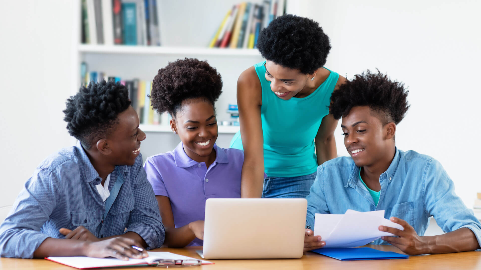 Learning african american students with female professor at university