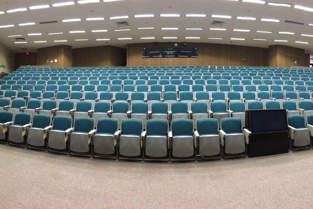 Empty University classroom