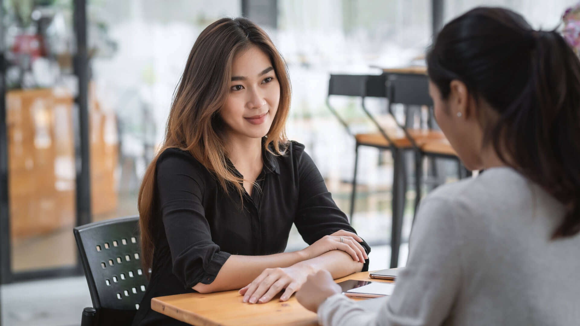 Young Asian businesswoman meeting working together at the office.