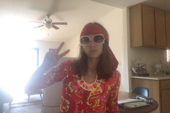 Briana dressed up for Halloween