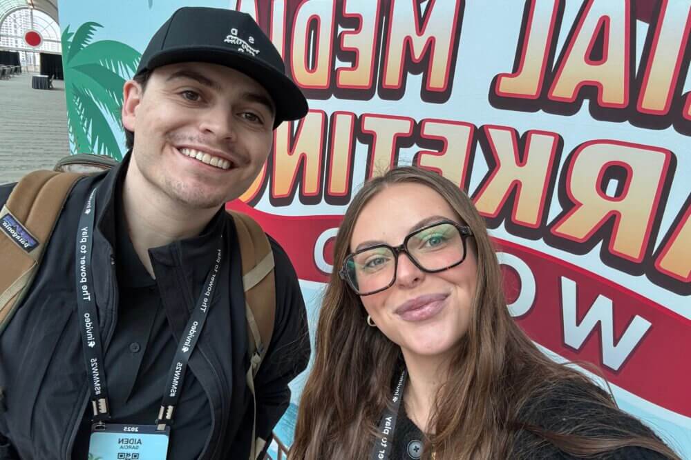 Kioskers Rachel and Aiden at Social Media Marketing World Conference