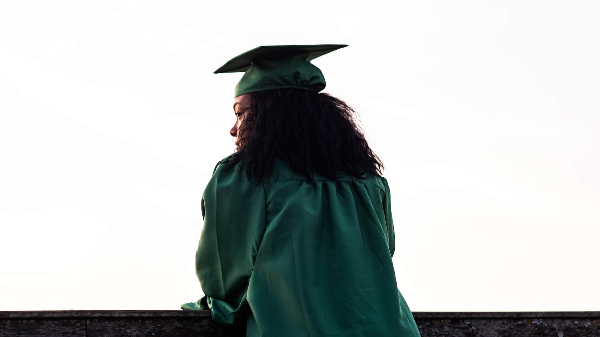 Woman in graduation cap