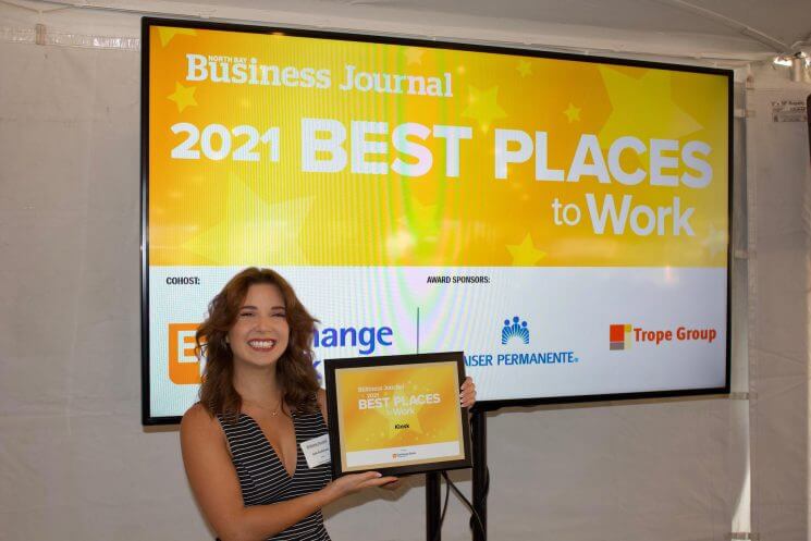 Deb at North Bay Business Journal Best Places to Work Awards 2021