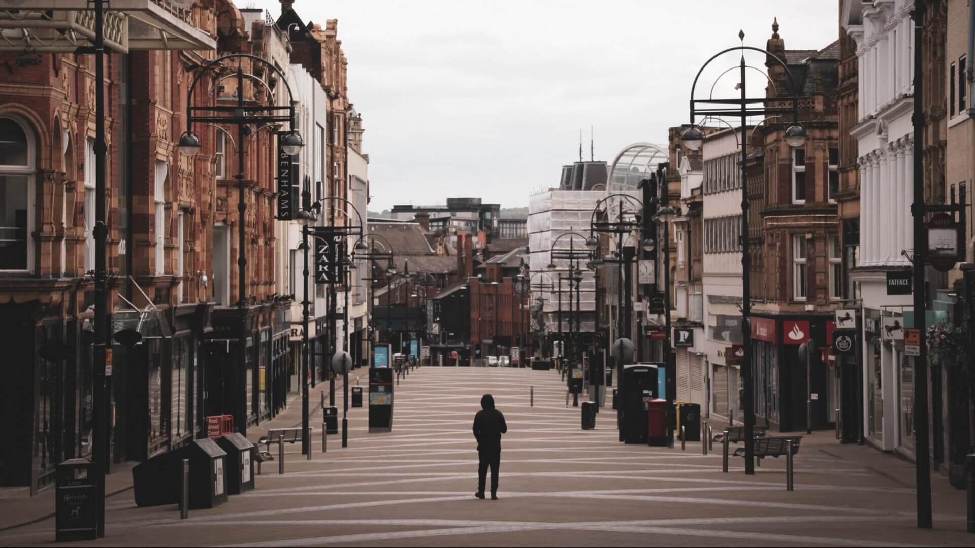 empty streets in Leeds