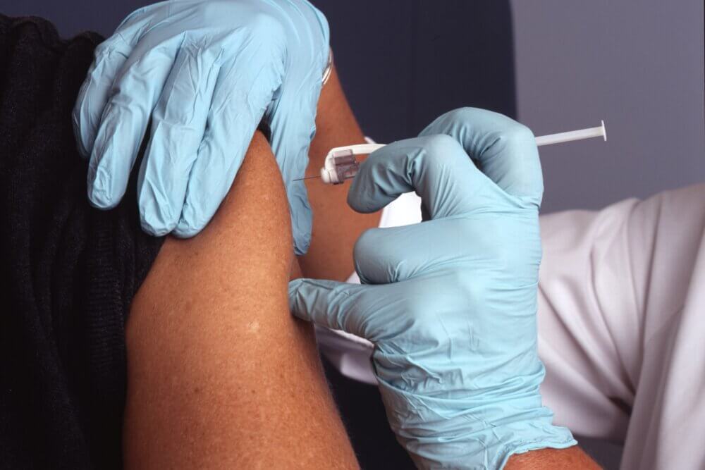 person receiving a vaccine