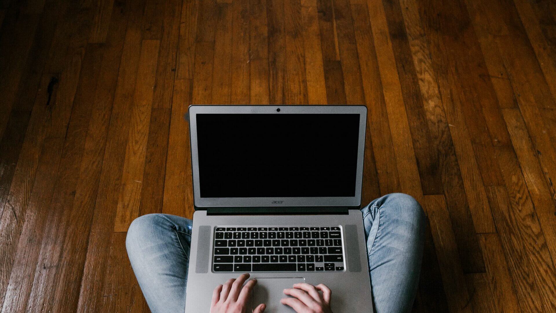 person using computer