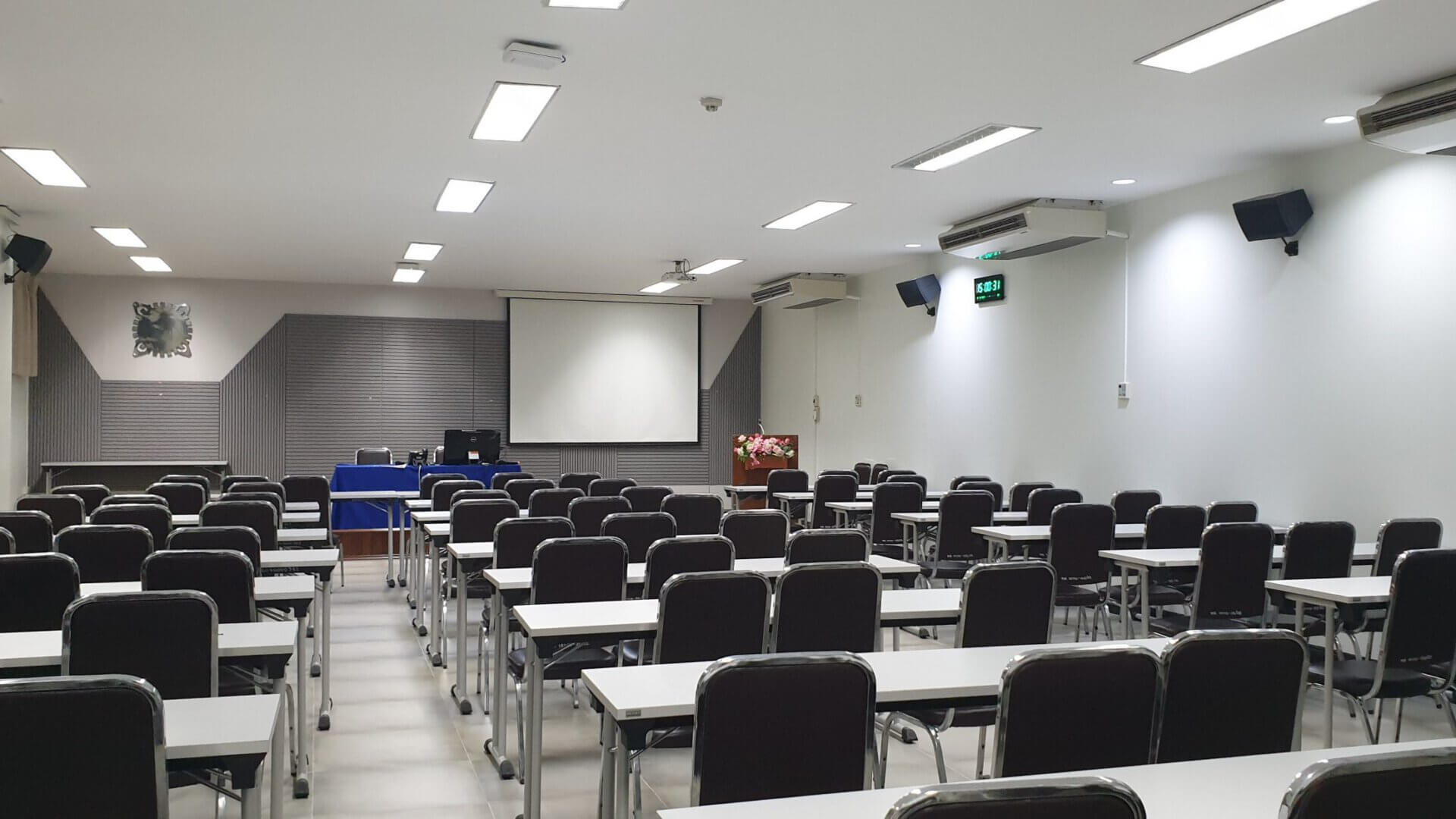 empty college classroom